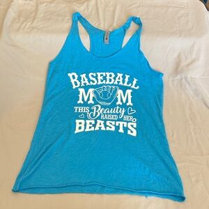 Blue Baseball Mom Tank Top